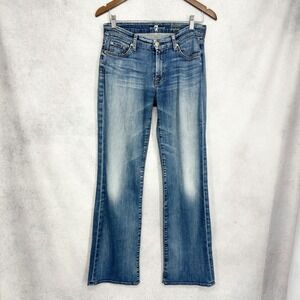 7 For All Mankind Kimmie Bootcut Jeans Medium Wash Stretch Denim Size 27